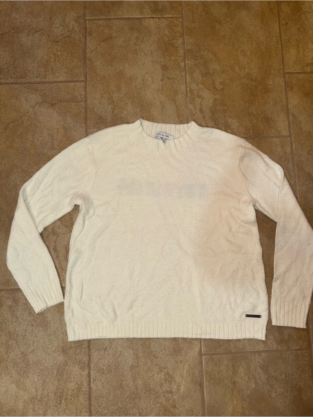 Peace Love World Lux Chenille Mock Neck Sweater Pristine